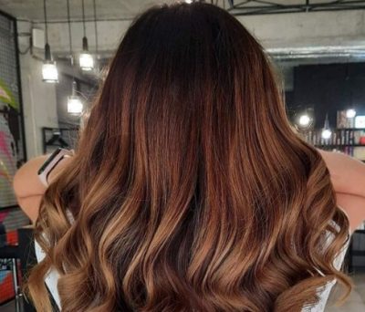 Шоколадний чай - модне фарбування волосся для брюнеток на осінь-зиму: фото