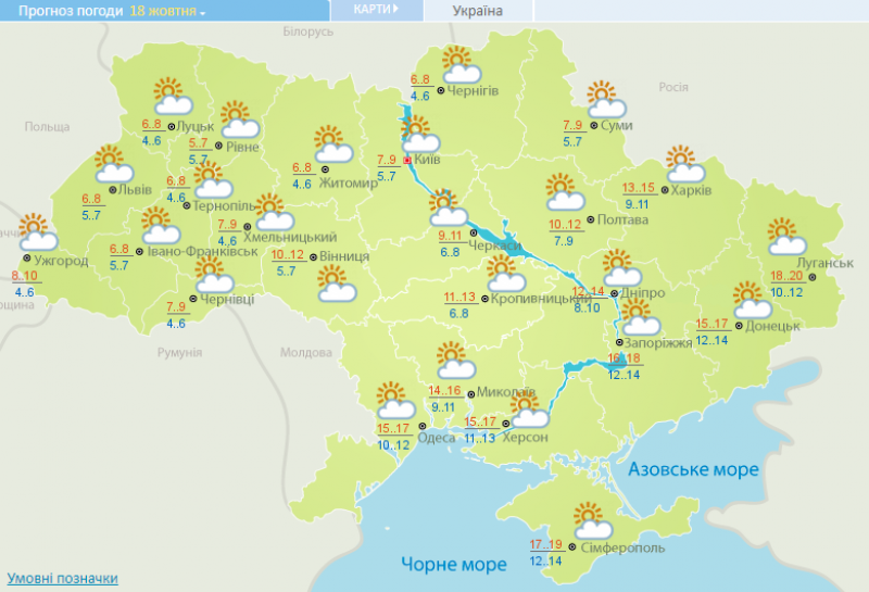 Погода киев 10 дне