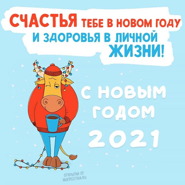 Прикольные открытки с Новым годом – новогодние открытки 2021