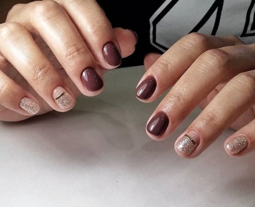 Шоколадний манікюр осінь 2020