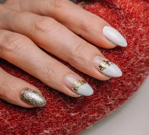 Золотий манікюр зима 2020 Золотий манікюр зима 2020