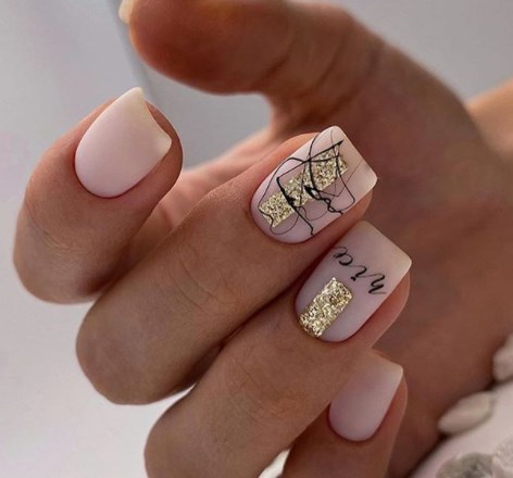 Золотий манікюр зима 2020 Золотий манікюр зима 2020