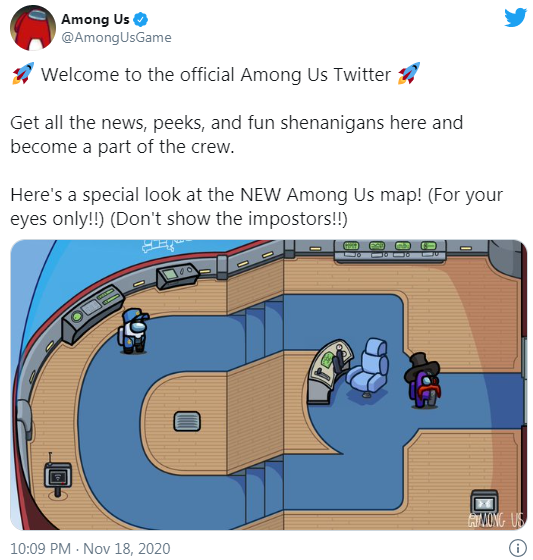Перший погляд на нову карту в Among Us