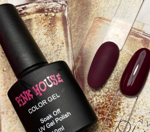 Манікюр зима 2021 марсала