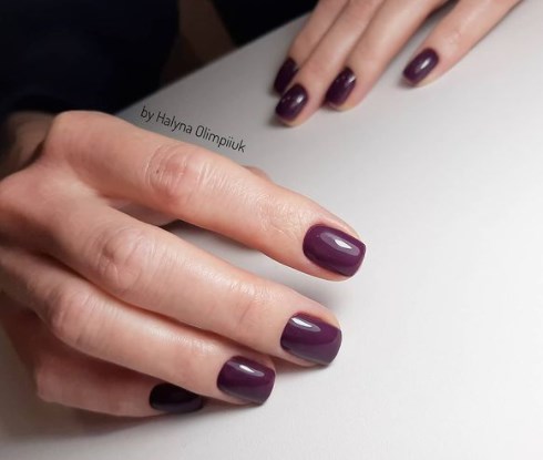 Манікюр зима 2021 марсала