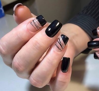 У моді павутинка на нігтях – чорний і червоний манікюр з павутинкою: фото