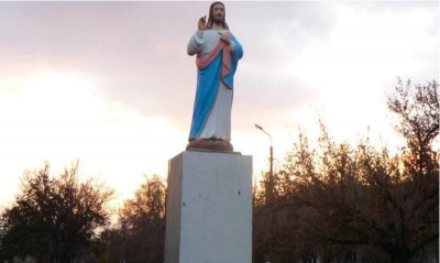 Под Запорожьем место Ленина занял Иисус Христос