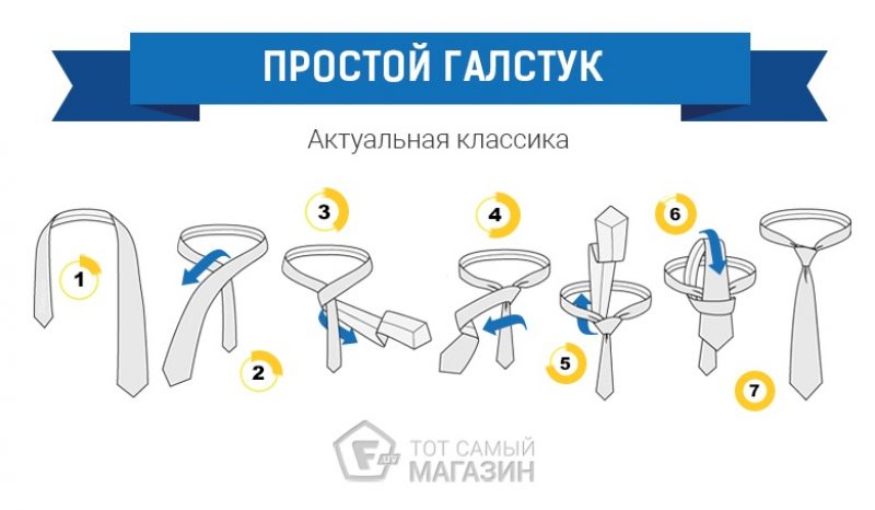 Завязываем галстук правильно: пошаговая инструкция с фото