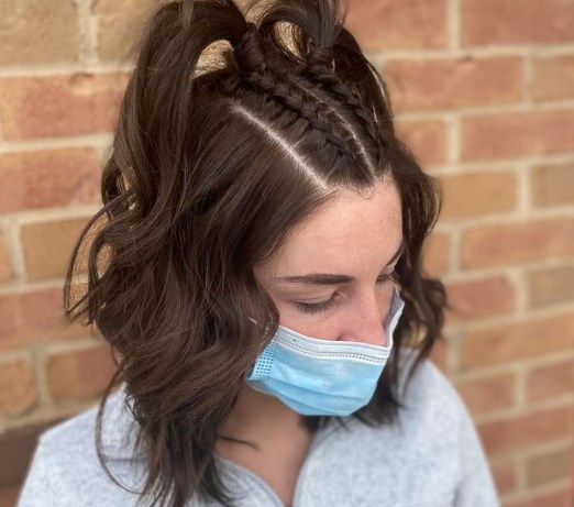 Модні кіски на коротке волосся