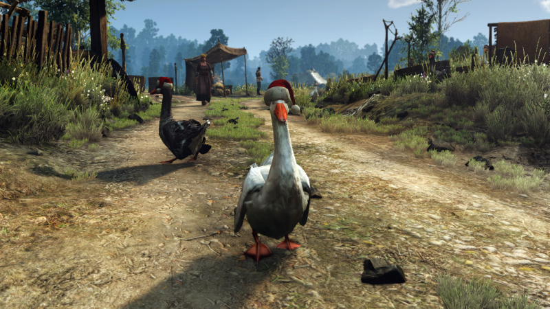 Для The Witcher 3: Wild Hunt вышел мод "Рождественские гуси"