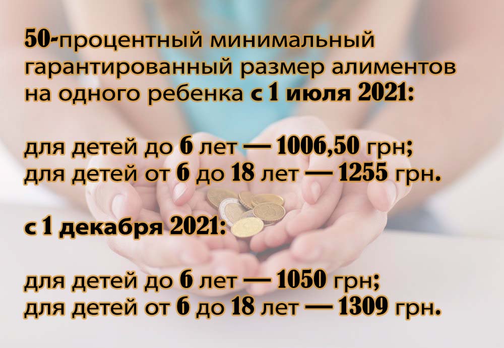 Размер алиментов в Украине в 2021 году