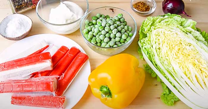 Как приготовить салат из пекинской капусты с крабовыми палочками / 1-dream