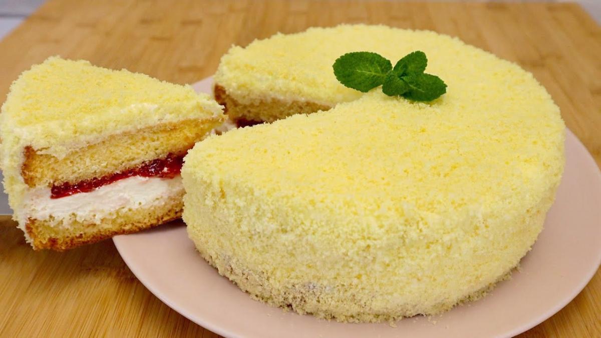 Летний бисквитный торт, пошаговый рецепт на ккал, фото, ингредиенты - Sенечка
