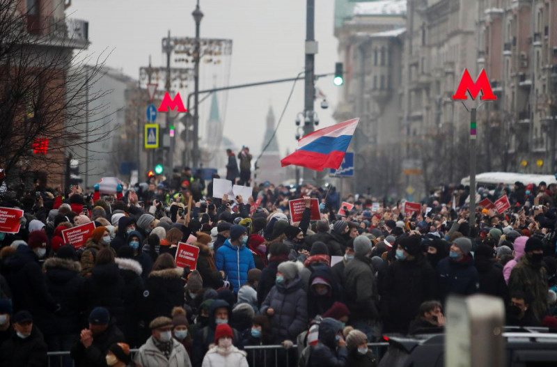 "Мало людей": у Путина нервно отреагировали на масштабные протесты из-за Навального