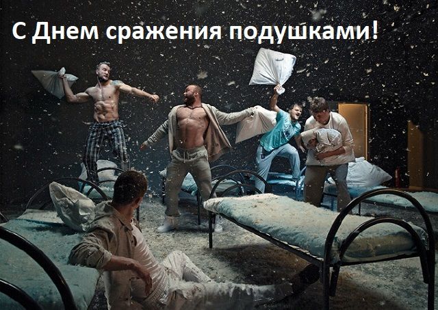 С Днем сражения подушками