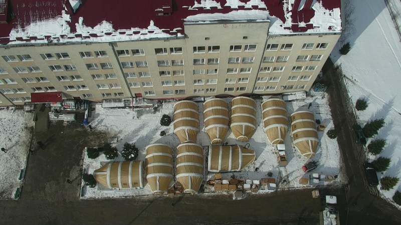 мобильный COVID-госпиталь на Прикарпатье мобильный COVID-госпиталь на Прикарпатье