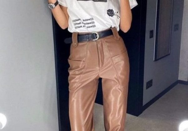 Кожаные брюки 2021