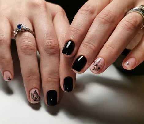 Чорний манікюр 2021 Чорний манікюр 2021