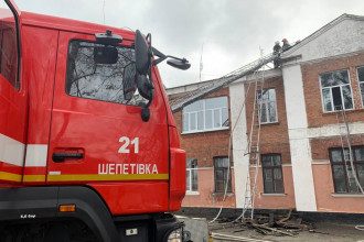 В Шепетовке горела больница / Фото km.dsns.gov.ua