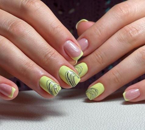 Желтый маникюр 2021 Желтый маникюр 2021