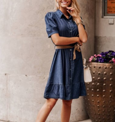 Модные джинсовые платья 2021