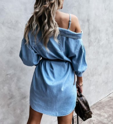 Модные джинсовые платья 2021