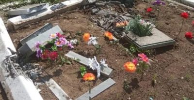 Российский танк 'покуражился' на кладбище в 'ЛНР': люди плачут из-за уничтоженных могил