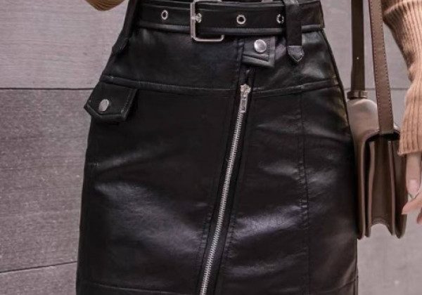 Кожаные юбки весна-лето 2021