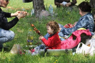 На пикник обязательно необходимо брать мангал, воду и мусорные пакеты