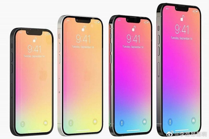 Вся линейка смартфонов iPhone 13 на качественных рендерах