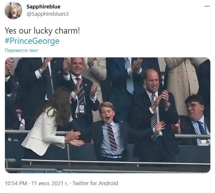 Молодой принц Джордж растрогал фанатов эмоциями на финале Евро-2020