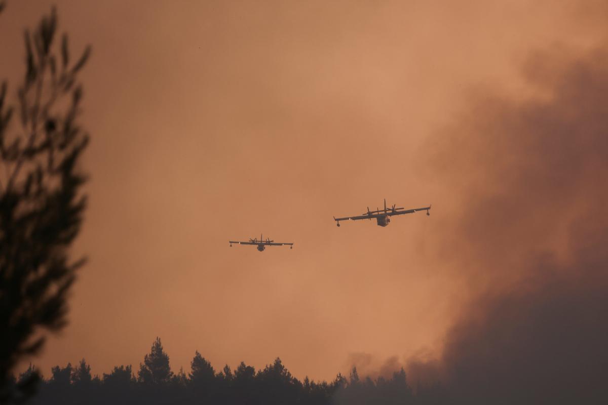Пожары в Греции