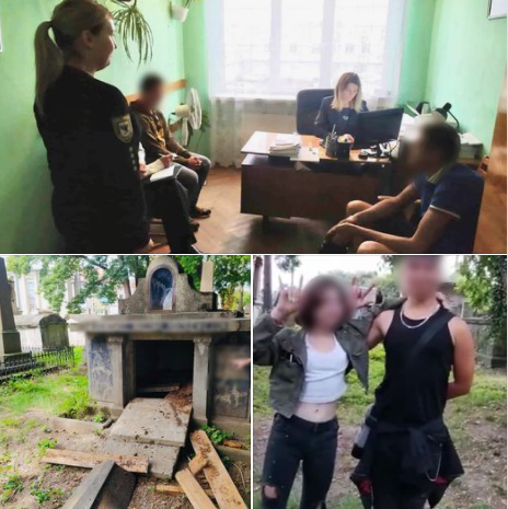 На Прикарпатті малолітні хулігани розтрощили могили на кладовищі і зняли це на відео