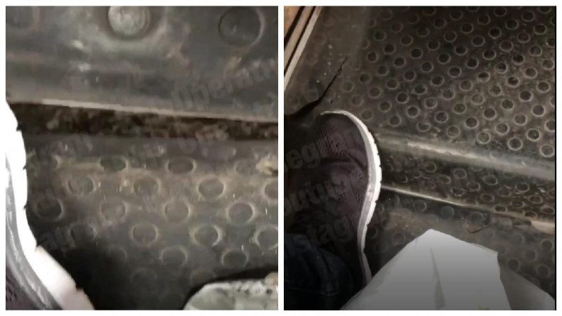 "В дождь можно ноги сполоснуть": соцсети шокировала столичная маршрутка с проломленным полом