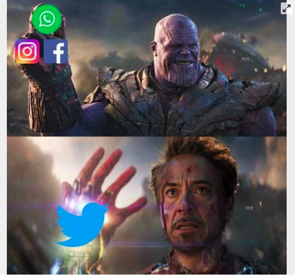 Меми про збій у Facebook