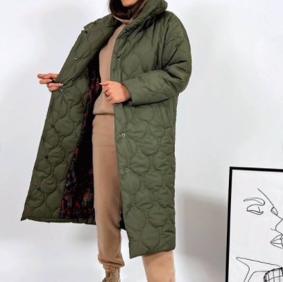 Модные стеганые пальто зима 2022