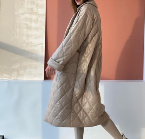 Модные стеганые пальто зима 2022