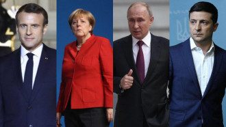 Макрон, Меркель, Путін, Зеленський