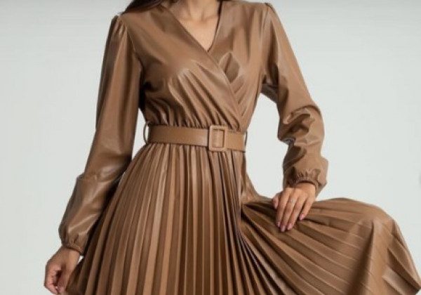 Модні шкіряні сукні 2021 2022