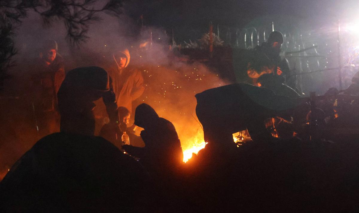 Мигранты на польско-белорусской границе