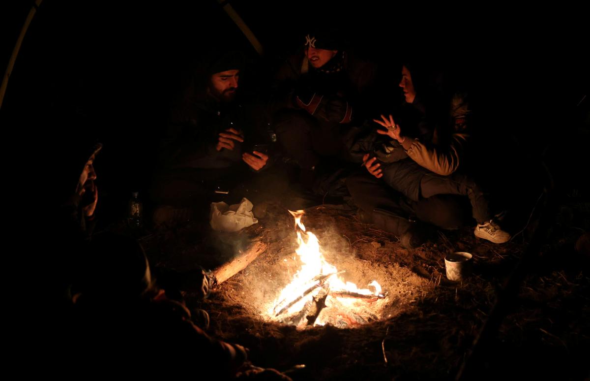 Мигранты на польско-белорусской границе