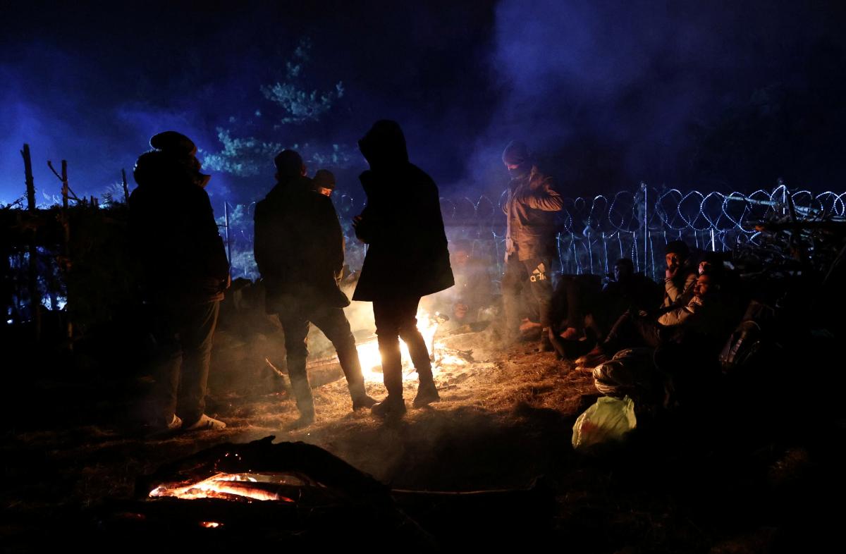 Мигранты на польско-белорусской границе