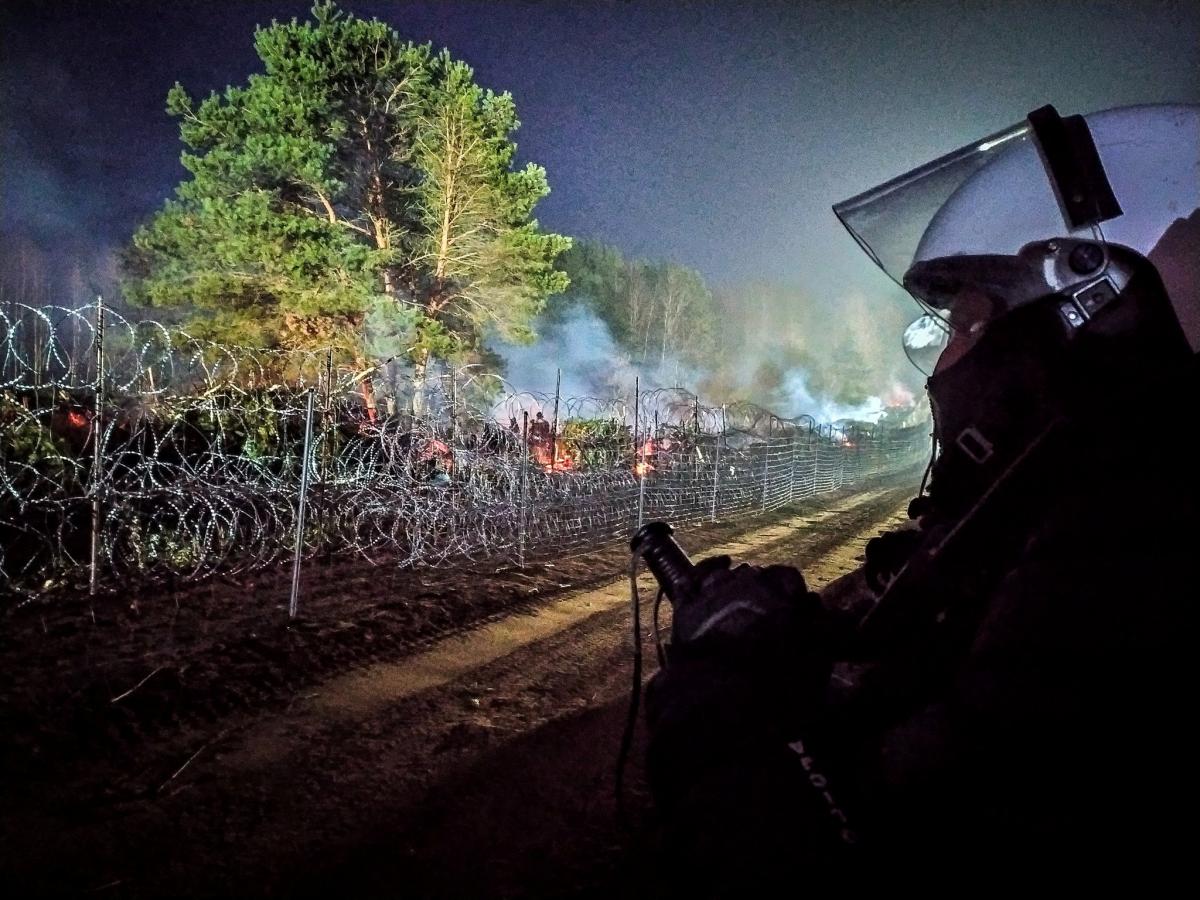 Мигранты на польско-белорусской границе