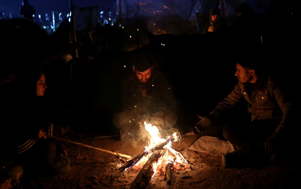 Мигранты на польско-белорусской границе