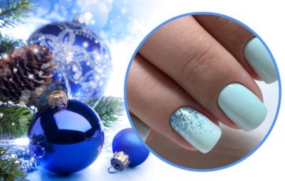 Найгарніший блакитний новорічний манікюр 2022, який розтопить усі серця