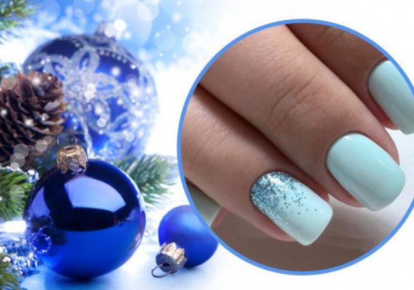 Найгарніший блакитний новорічний манікюр 2022, який розтопить усі серця