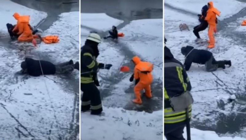 Задубіли ноги в ковзанах: у Києві рятувальники витягли дівчину з крижаної води
