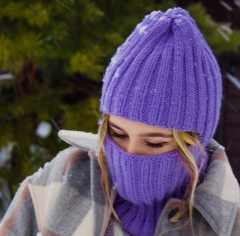 Модна шапка балаклава жіноча 2022 Модна шапка балаклава жіноча 2022