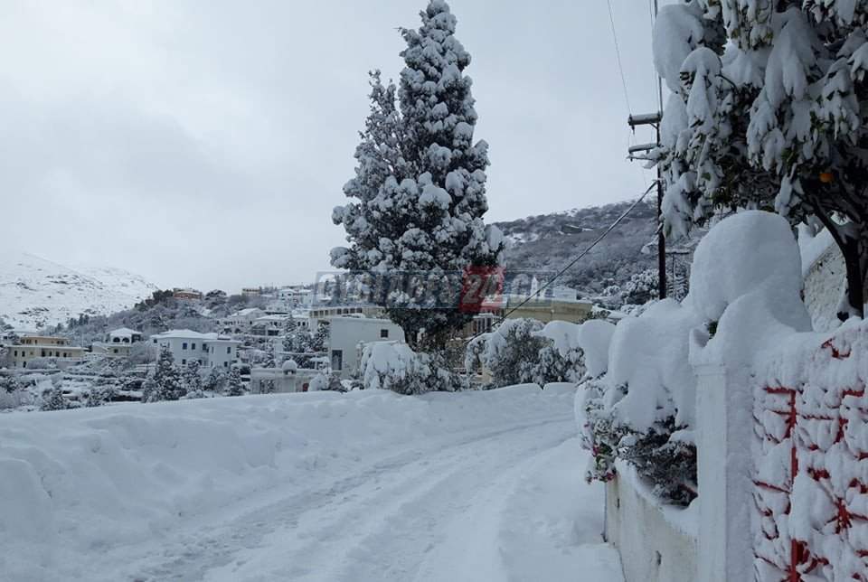 Снегопад в Греции