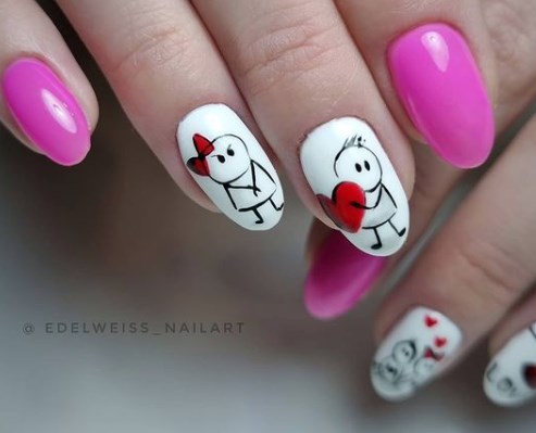 Манікюр на День Валентина 2022